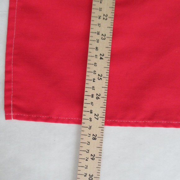 EAT AT YOUR OWN RISK Bib Apron Size S/M Made in the USA RED by Now Designs - Picture 5 of 11